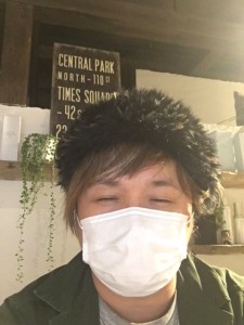 絶賛マスク着用中